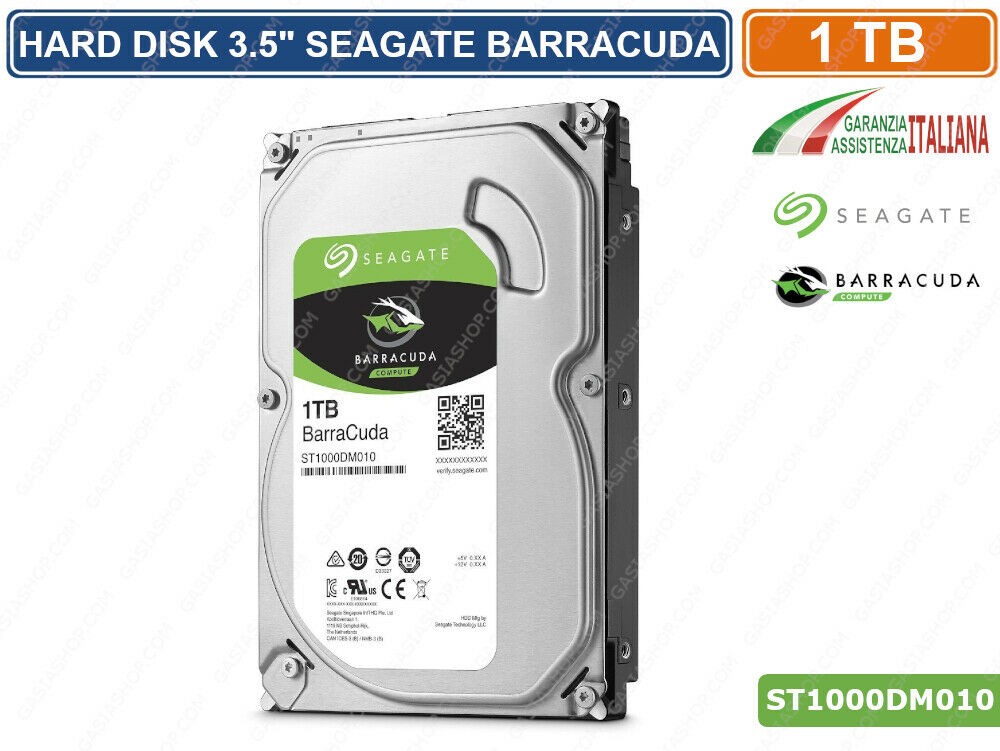 Gasiashop - ST1000DM010 - HD HARD DISK 1TB SATA 3 SEAGATE BARRACUDA ...